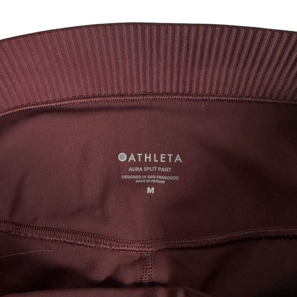 Athleta Aura Split Pant In Powervita size Medium Burgundy - Picture 4 of 8